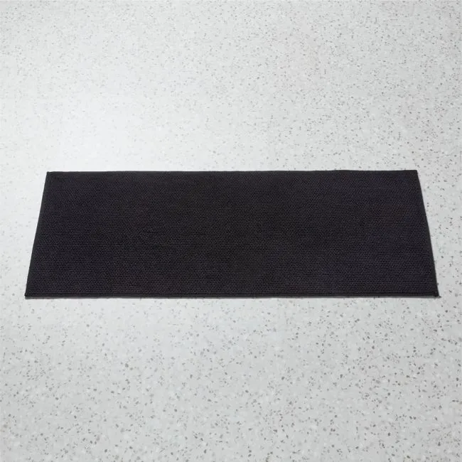 Arlow Organic Cotton Black Bath Runner 24"x60"