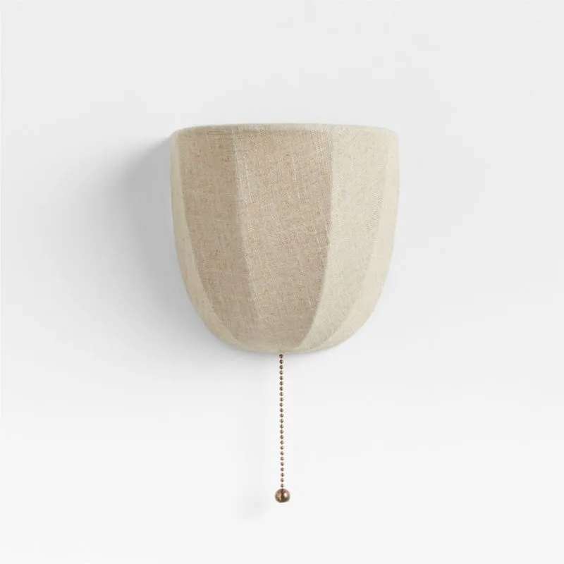 Allegra Wall Sconce with Linen Shade by Jake Arnold Set of 2