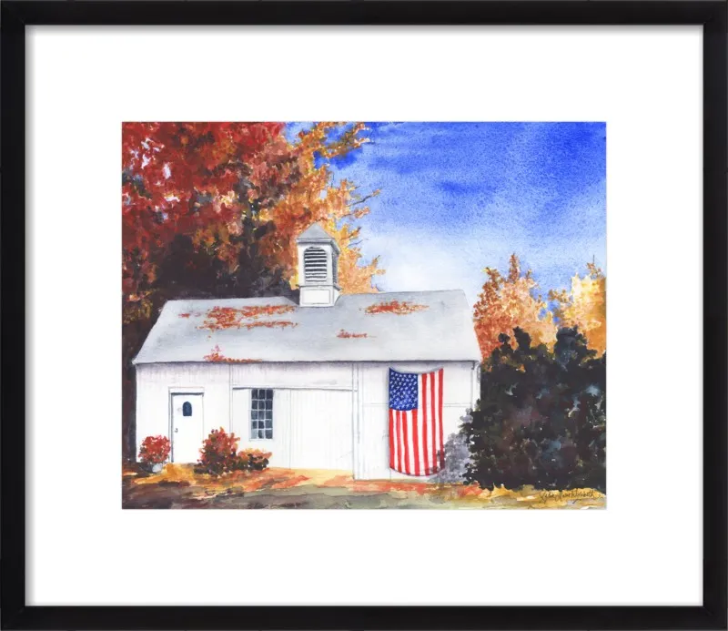 The Ross Barn in Fall by Lydia Marie Elizabeth for Artfully Walls