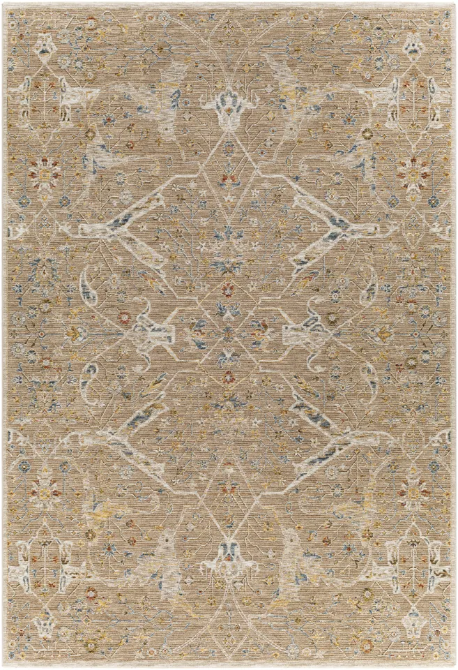 Reina Brown Indoor 6'7" x 9'6" Machine Woven Rug