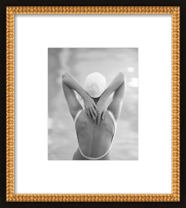 The Swimmer with a white  cap by Lucy Snowe for Artfully Walls