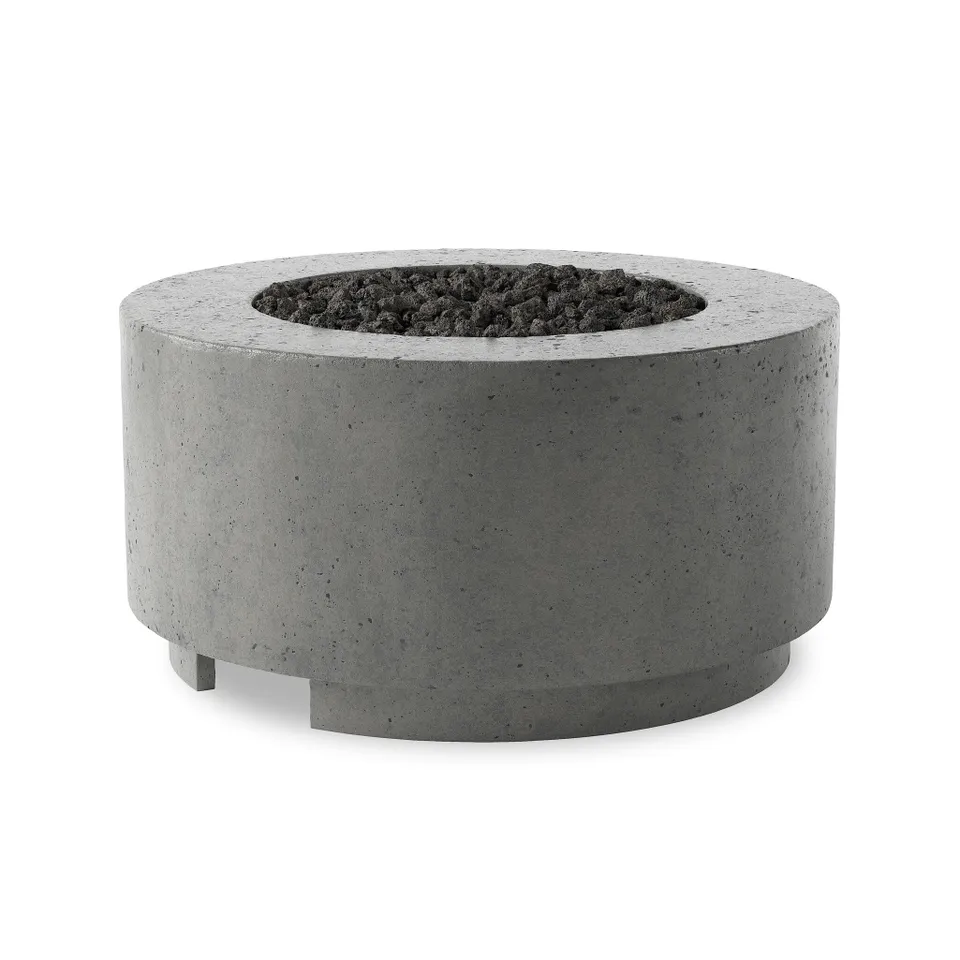 Damian Outdoor Fire Table - Pewter Concrete