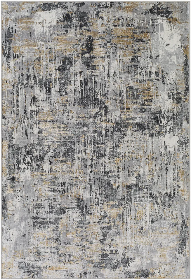 Couture Gray Indoor 8'10" x 12' Machine Woven Rug