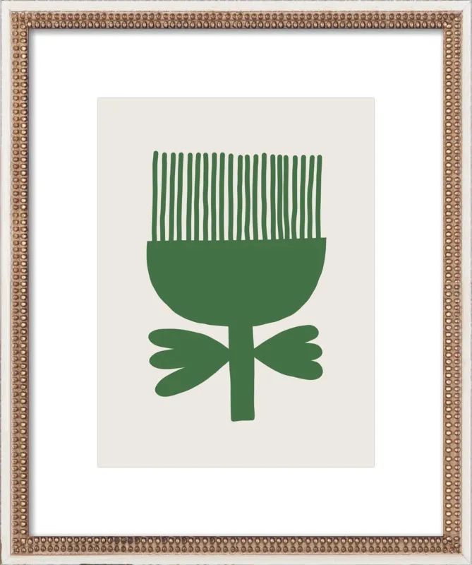 Green flower by Jessica Nielsen for Artfully Walls