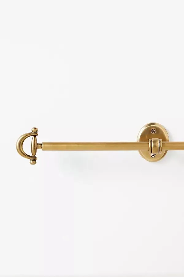 Equestrian Brass Curtain Rod