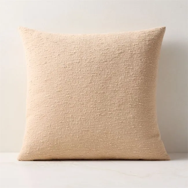Taupe Boucle Throw Pillow Cover 20"x20"