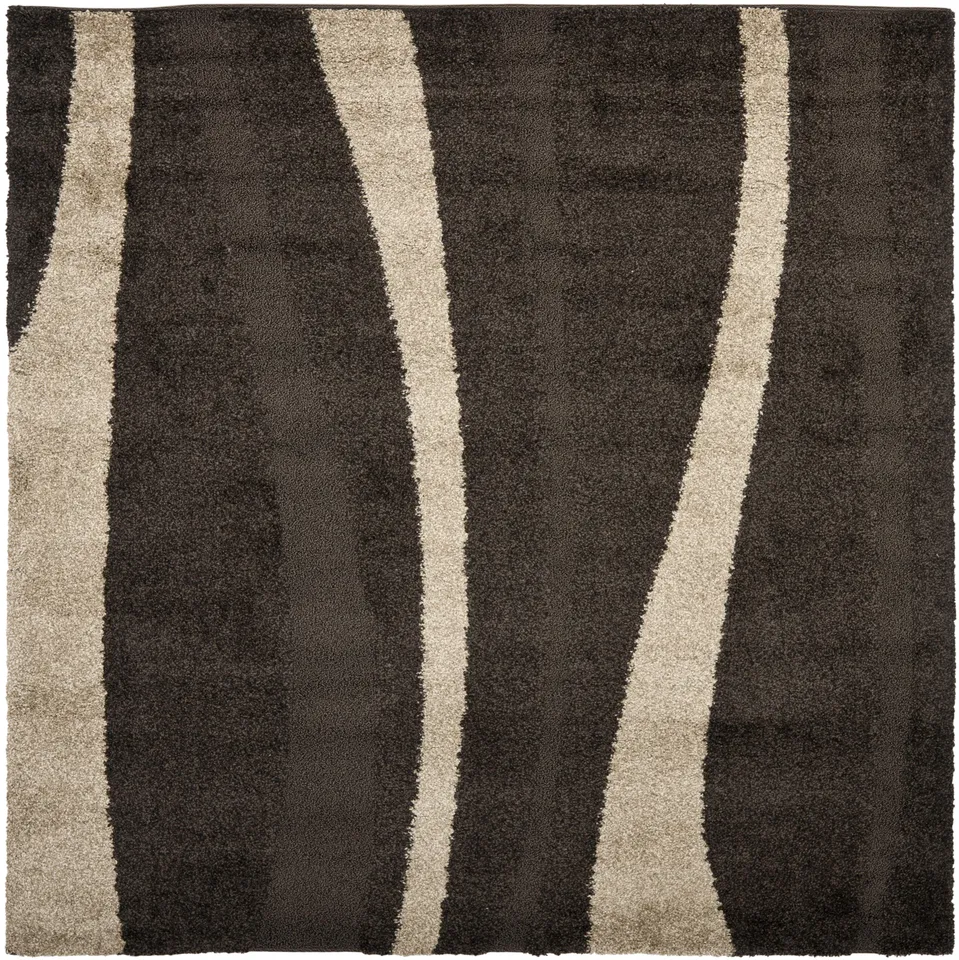 Arlo Home Woven Area Rug, SG451-2813, Dark Brown/Beige,  6' 7" X 6' 7" Square
