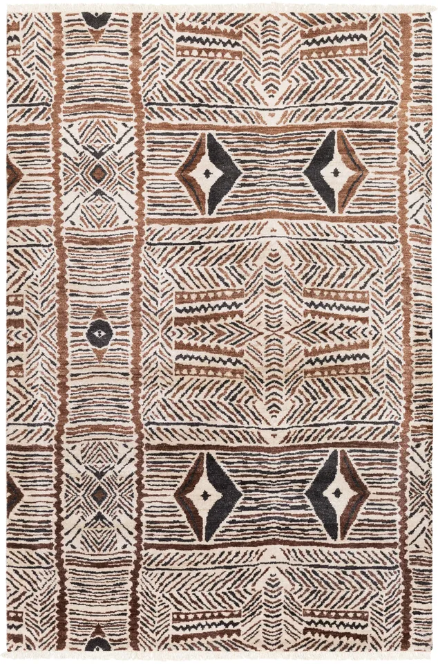 Zambia Beige Indoor 6' x 9' Handmade Rug