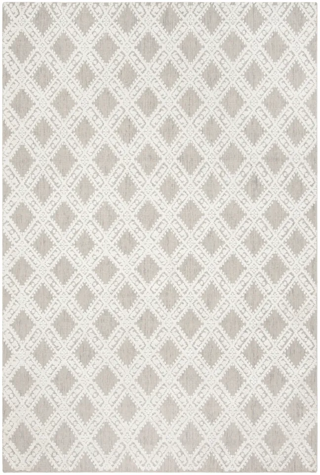 Arlo Home Hand Loomed Area Rug, MIR901A, Silver/Ivory,  6' X 9'