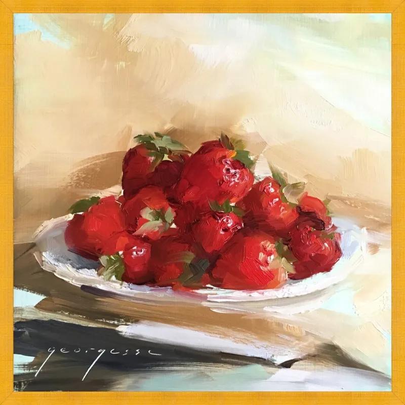 "Summer Strawberries 2" by Georgesse Gomez for Artfully Walls