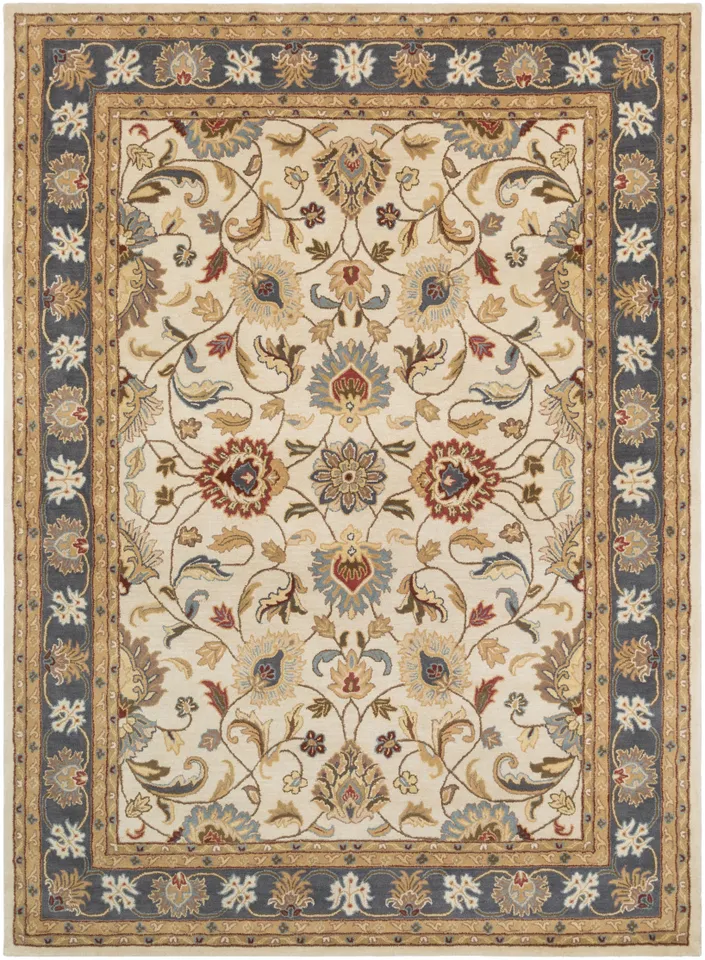 Caesar Beige Indoor 7'6" x 9'6" Handmade Rug