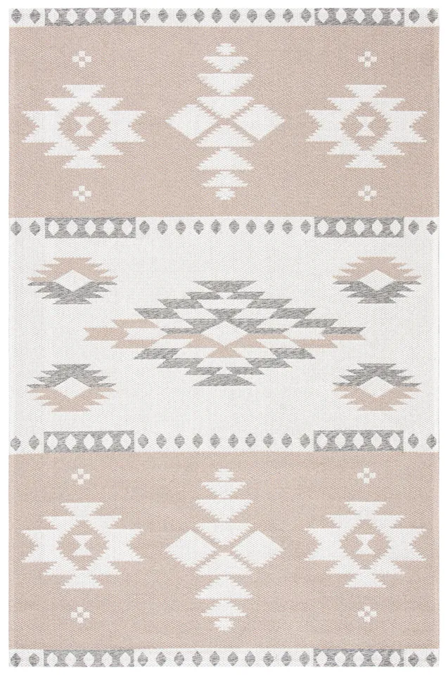 Arlo Home Power Loomed Area Rug, AGT426E, Taupe/Cream, 5' x 7'7"