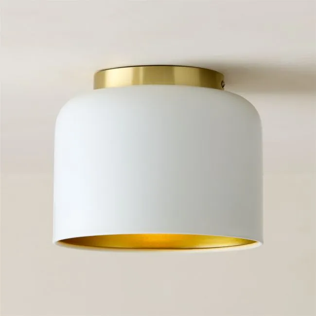 Bell White Flush Mount Light