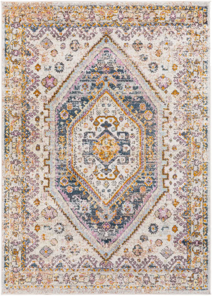 New Mexico Blue Indoor 2' x 3' Machine Woven Rug
