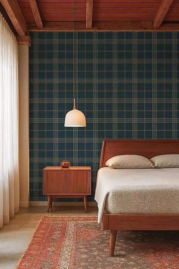 Tideaway Plaid Stripe Wallpaper