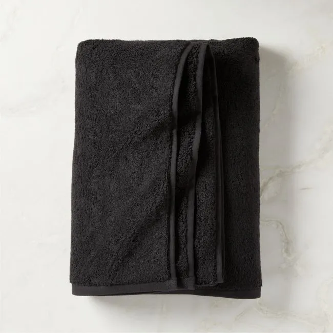 Kalani Organic Cotton Black Bath Towel