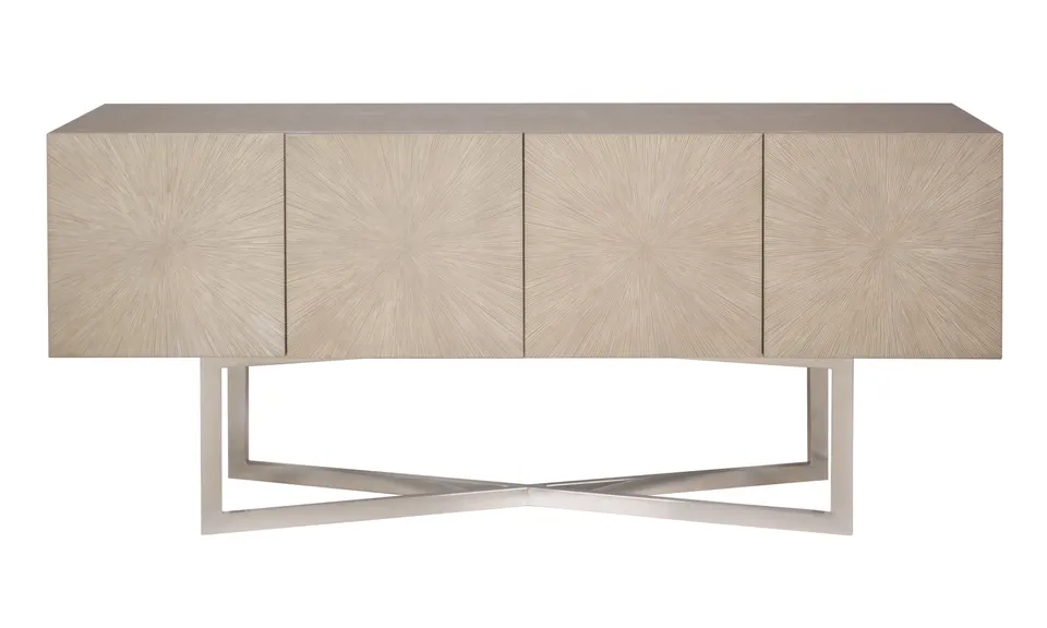 Zena Nickel Buffet - Light Grey - Safavieh