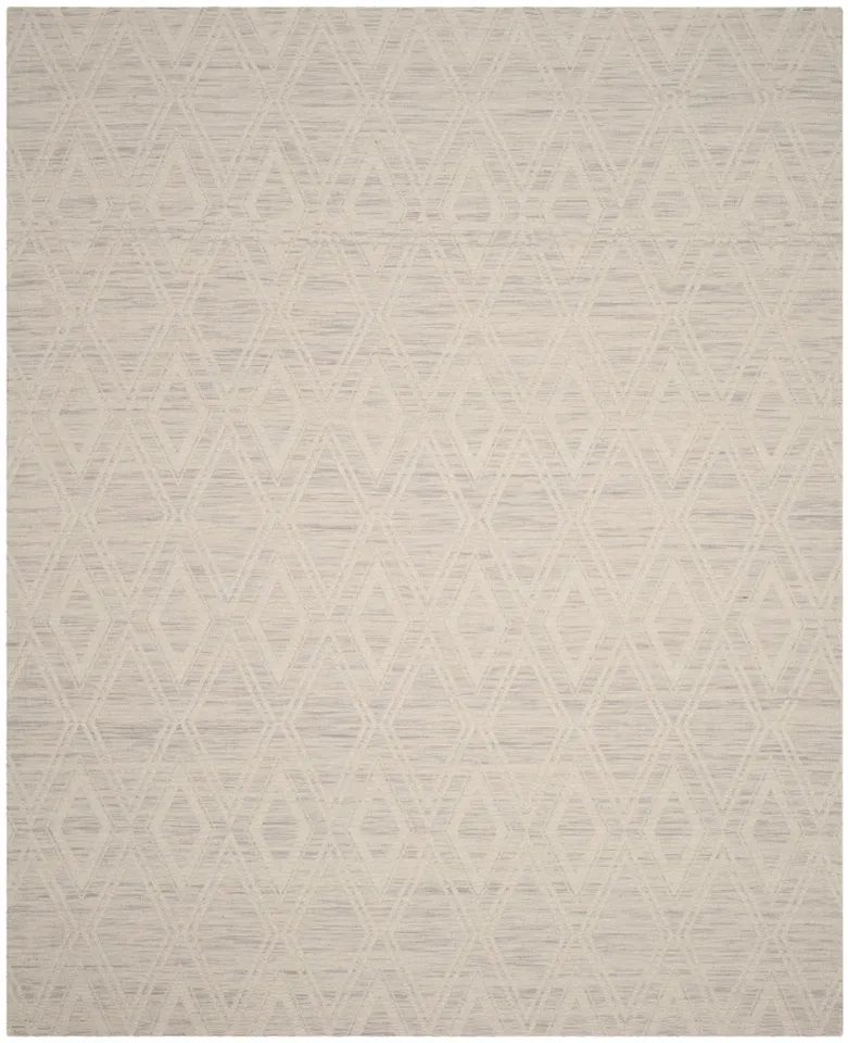 Arlo Home Hand Loomed Area Rug, MRB312A, Silver/Ivory,  8' X 10'