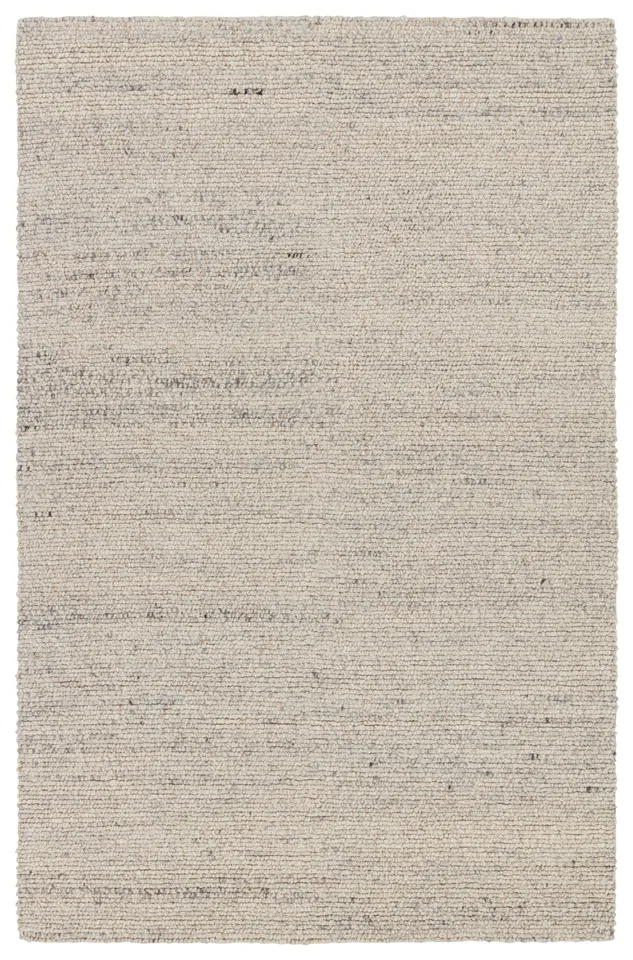 Burch Handmade Solid Cream/ Gray Area Rug (9'X12')