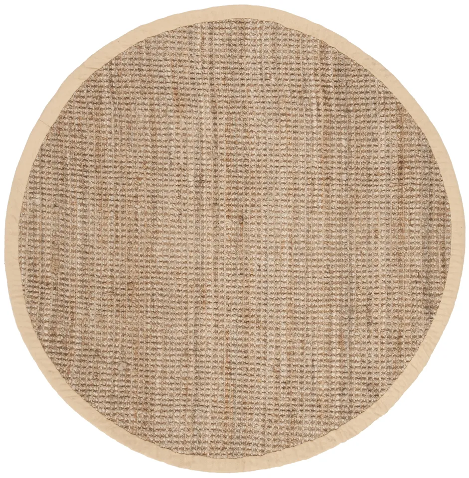 Arlo Home Hand Woven Area Rug, NF730C, Natural,  5' X 5' Round