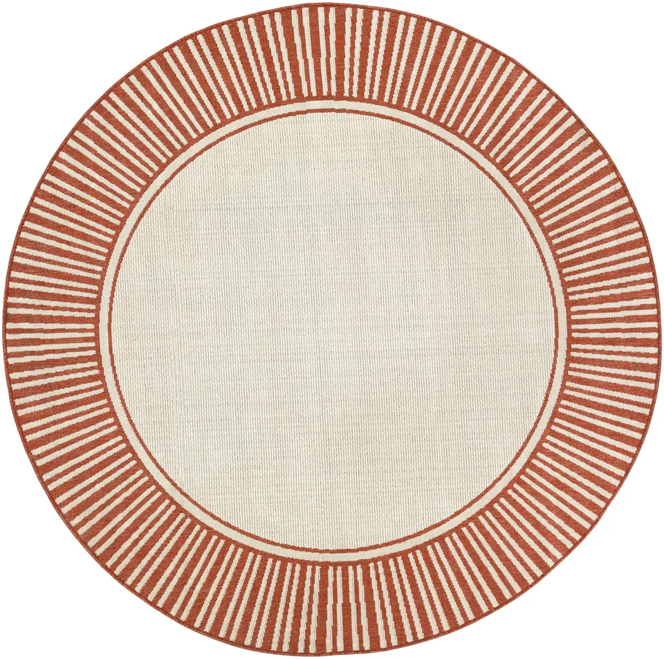 Alfresco Beige Outdoor 8'10" x 8'10" Machine Woven Rug