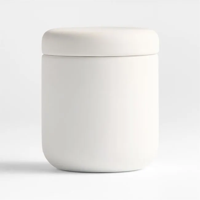 Varick White Silicone Coated Canister