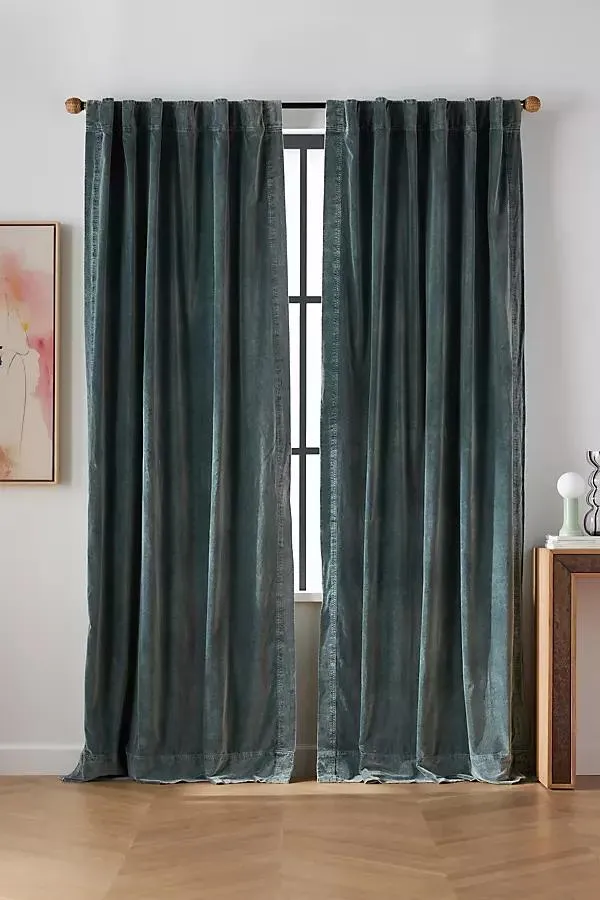 Trova Washed Velvet Curtain