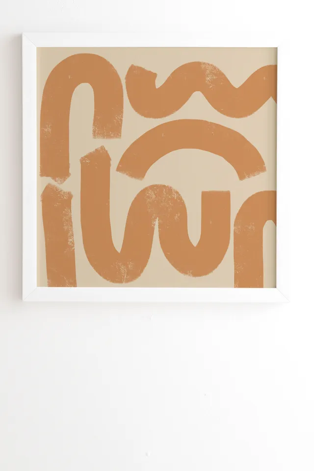 Squig by almostmakesperfect - Framed Wall Art Basic White 12" x 12"
