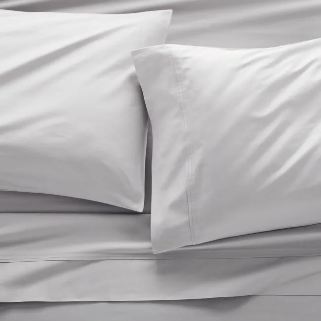 Favorite Organic Cotton Sateen Dove Grey King Bed Sheet Set