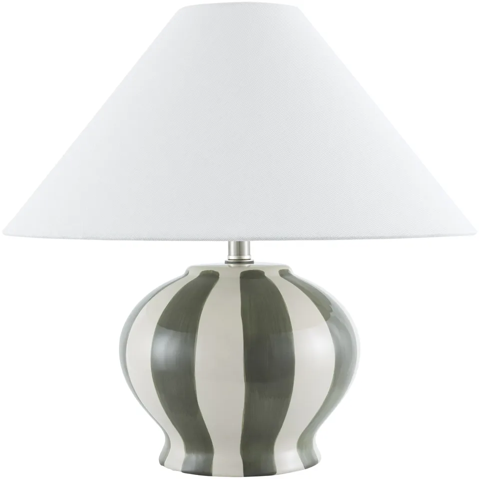 Rethel  Glazed 15"H x 15"W x 15"D Accent Table Lamp