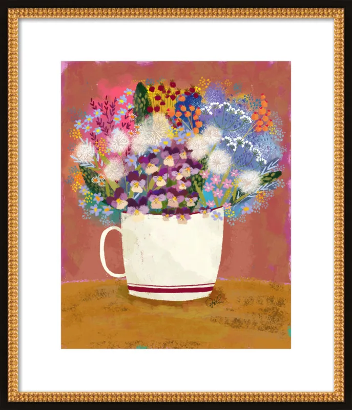 Violas in Russet by Joy Laforme for Artfully Walls