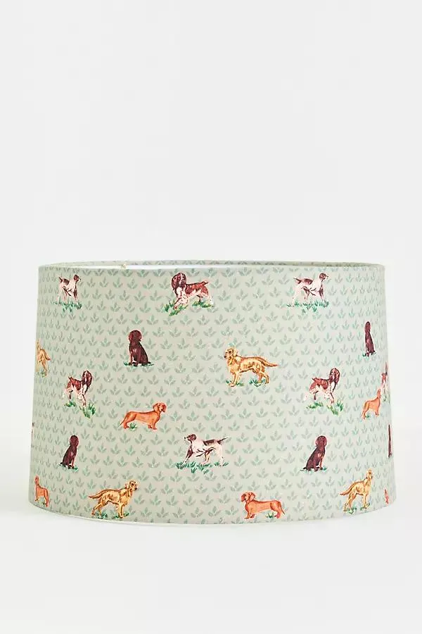 Printed Fabric Drum Lampshade