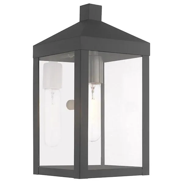 James Clear Glass Outdoor Wall Sconce
