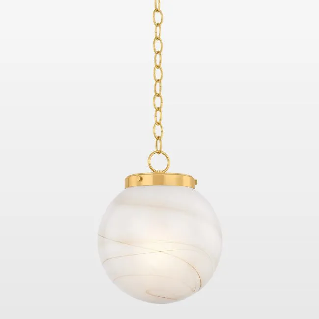 Ambra Small Glass Pendant 14.5"