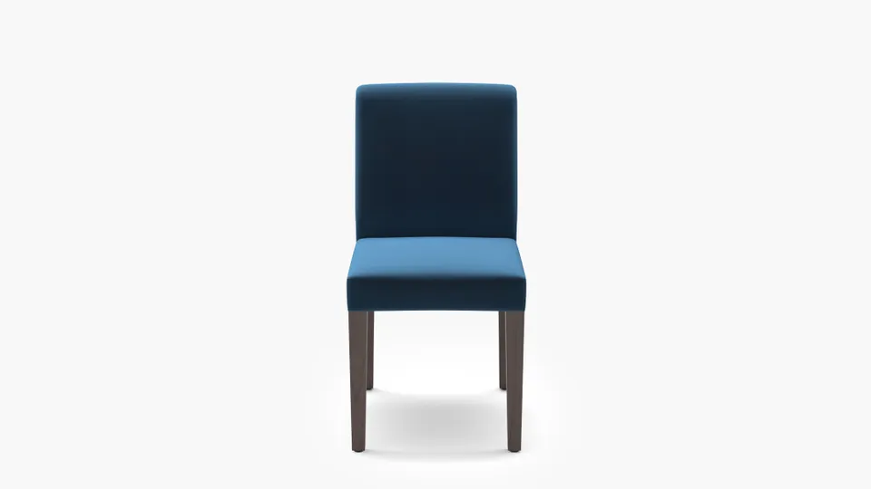 Signature Dining Chair, Royal Performance Velvet, Espresso Square Tapered Leg