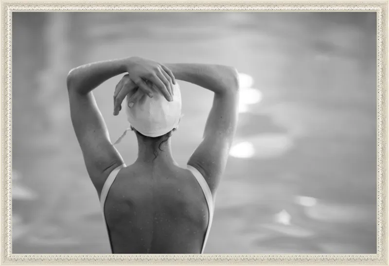 Woman Swimmer in a White Cap by Lucy Snowe for Artfully Walls