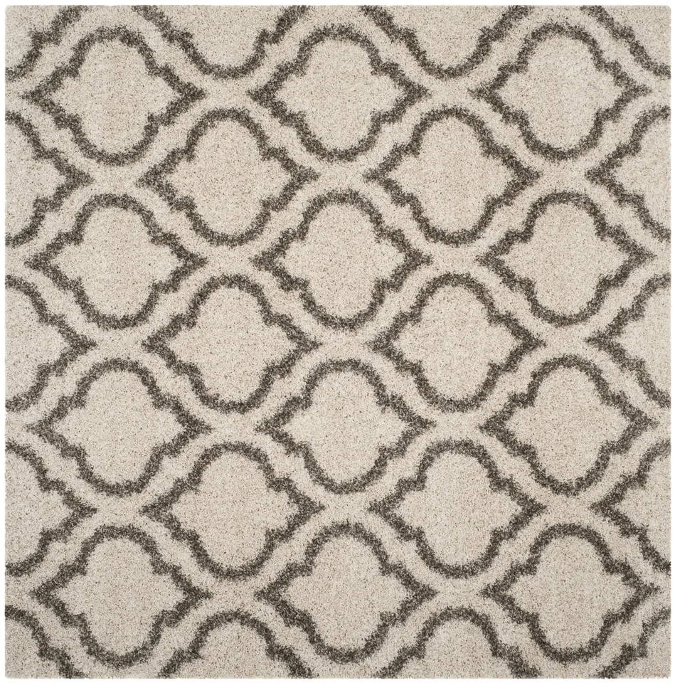 Arlo Home Woven Area Rug, SGH284A, Ivory/Grey,  7' X 7' Square