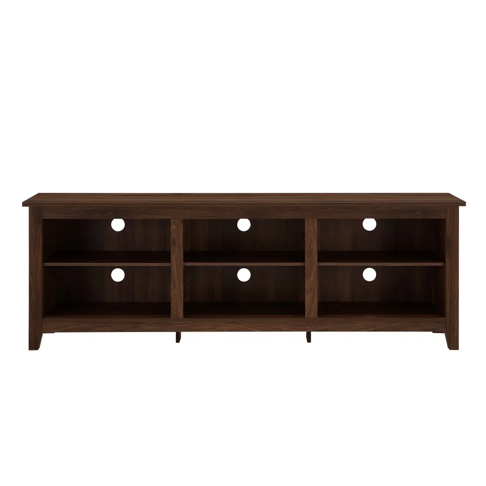 Essential 70" Rustic Wood TV Stand - Dark Walnut 