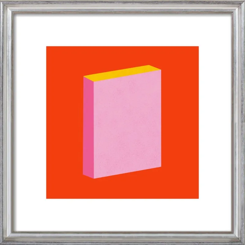 Color Books 3, Scarlet, Pink & Gold by Jessica Poundstone for Artfully Walls