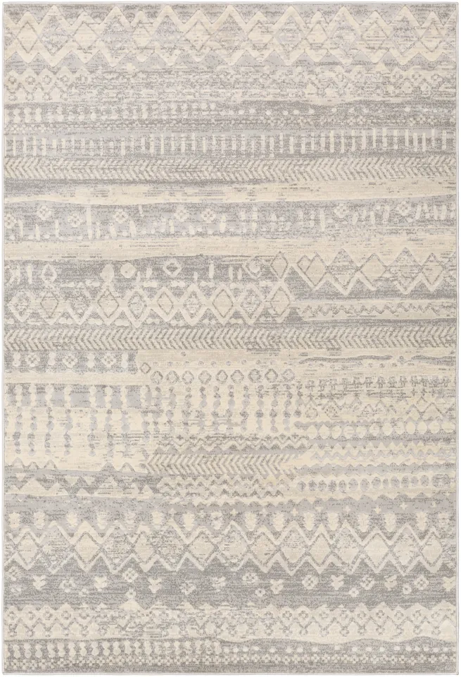 City Gray Indoor 2' x 2'11" Machine Woven Rug