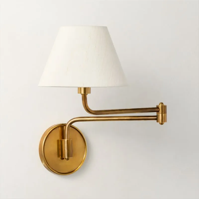 Katya Ivory Silk Articulating Wall Sconce Set of 2
