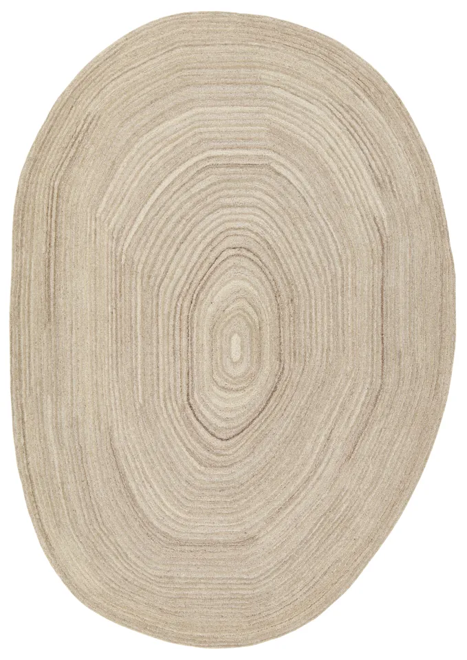 Cedar OKK01 Handmade Geometric Tan Irregular Area Rug (8'x11'11")