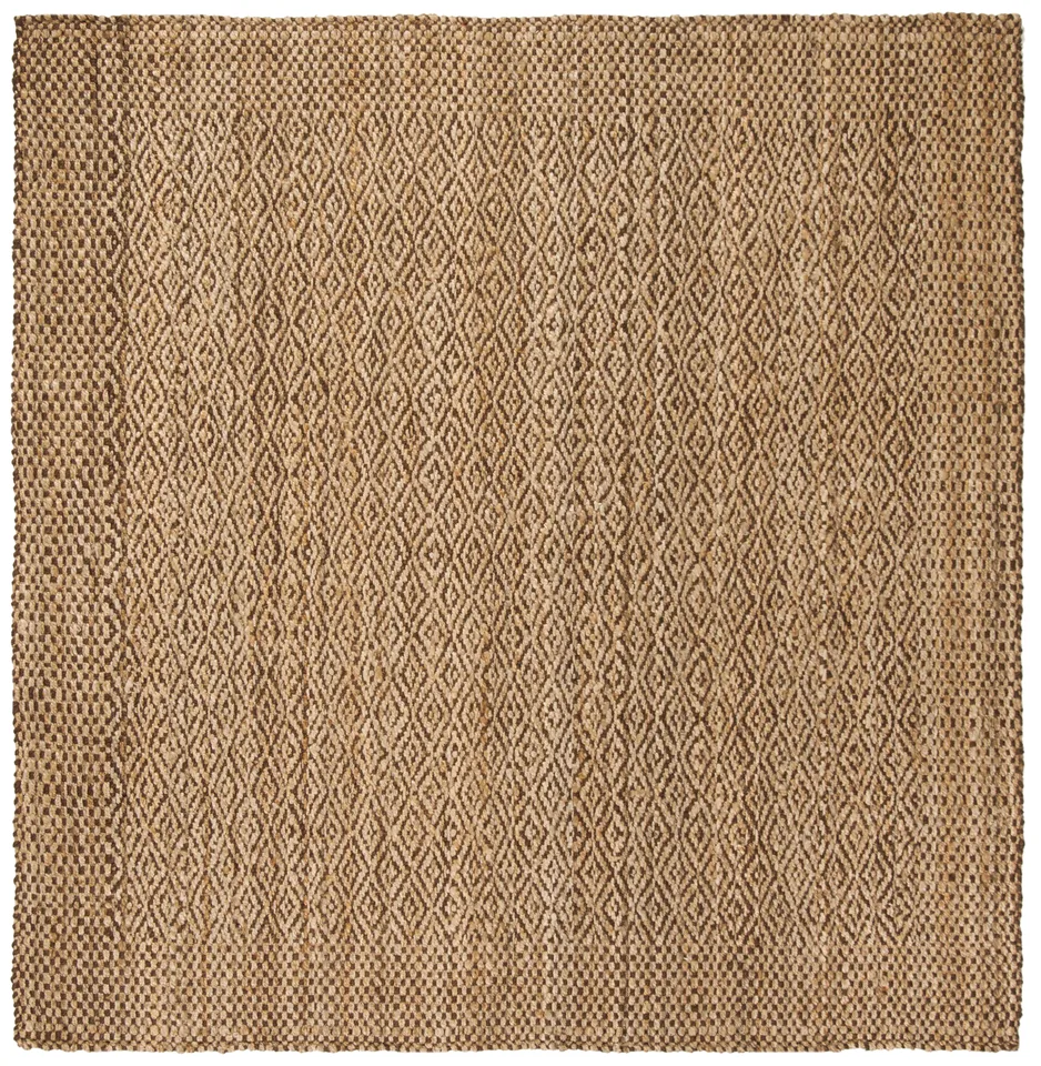 Arlo Home Hand Woven Area Rug, NF183A, Natural/Brown,  7' X 7' Square