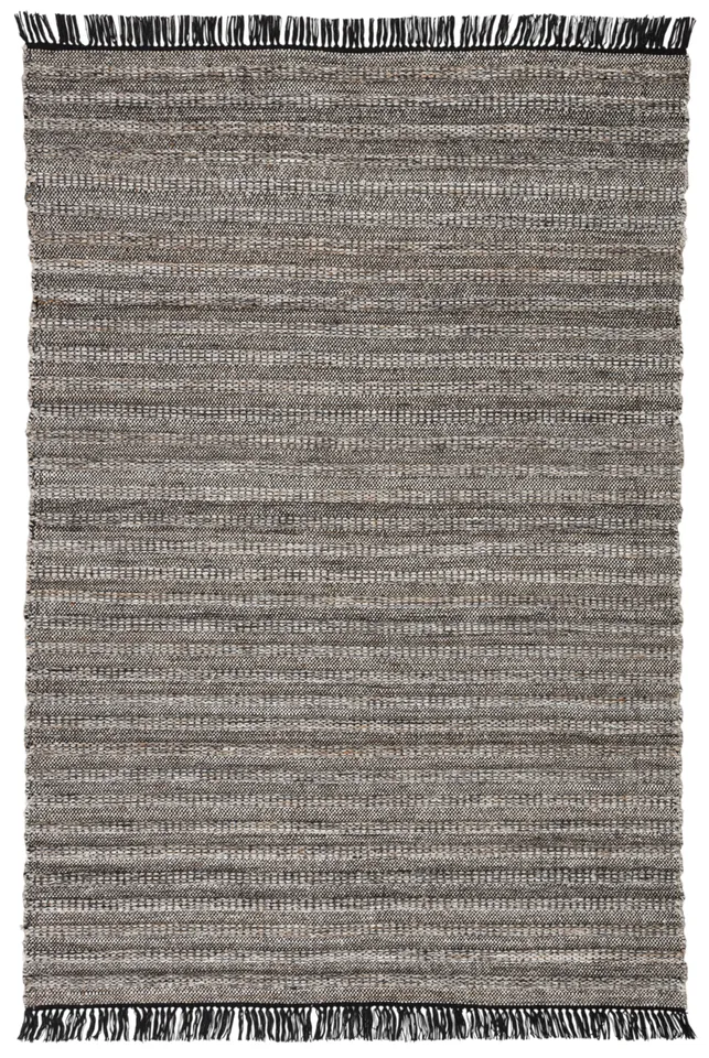 Torre CSL03 Handmade Outdoor Solid Black and Taupe Area Rug (12'x15')