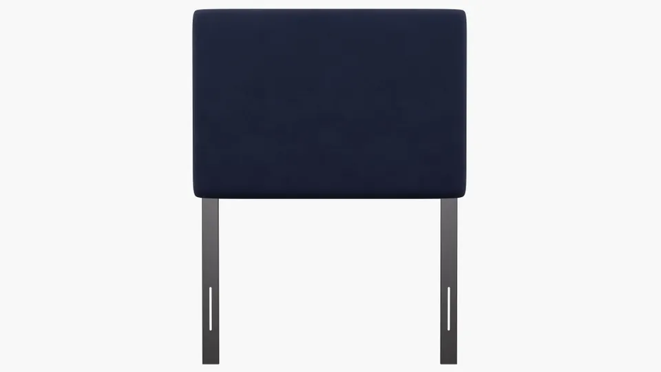 Square Back Headboard, Navy Classic Velvet, Twin