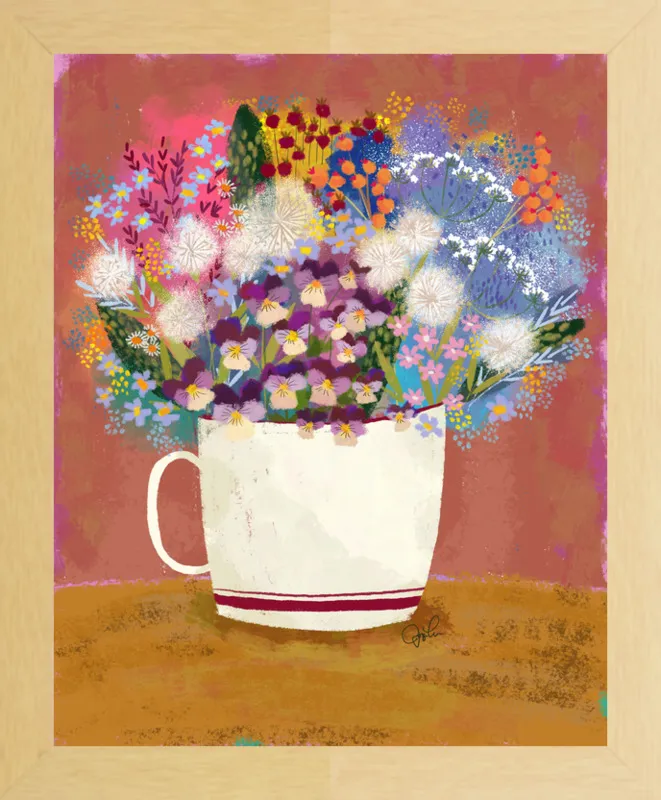Violas in Russet by Joy Laforme for Artfully Walls