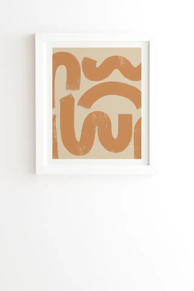 Squig by almostmakesperfect - Framed Wall Art Basic White 30" x 30"