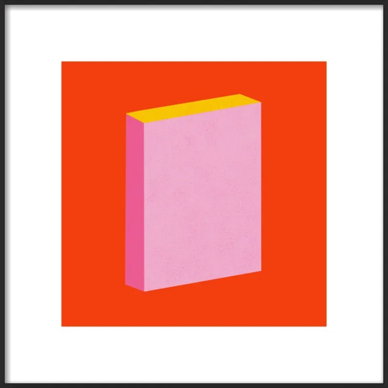 Color Books 3, Scarlet, Pink & Gold by Jessica Poundstone for Artfully Walls
