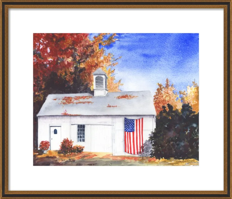The Ross Barn in Fall by Lydia Marie Elizabeth for Artfully Walls