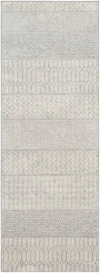 Monaco Beige Indoor 2'7" x 7'3" Machine Woven Rug